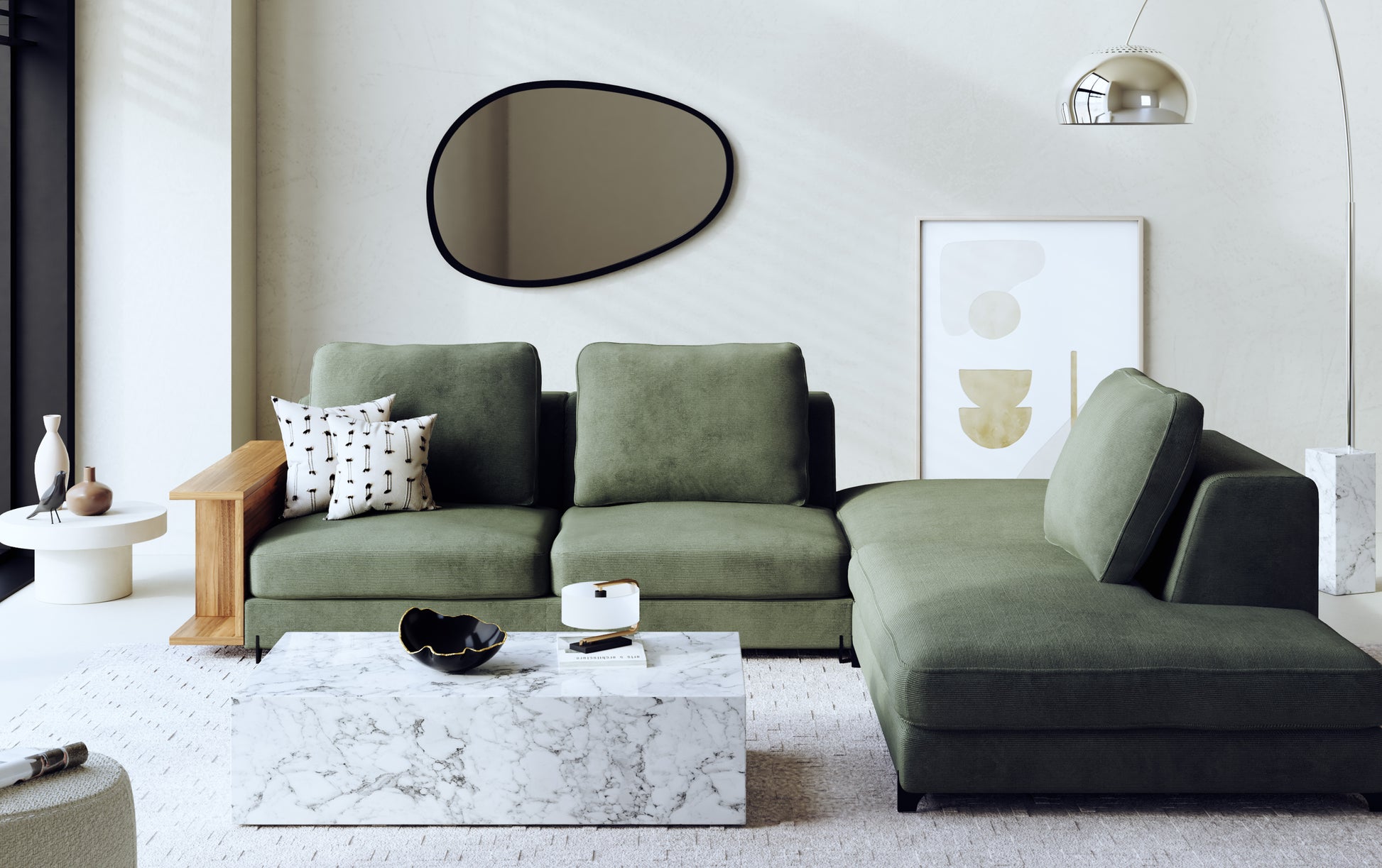 NELLY Angle Pouf Teatro Forest