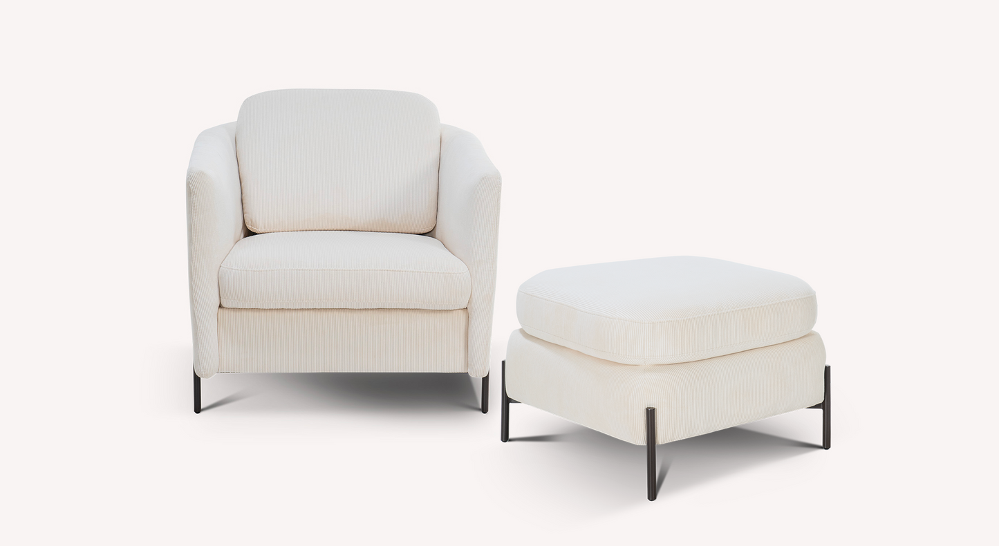 Lot fauteuil et pouf LAPP Teatro Nata