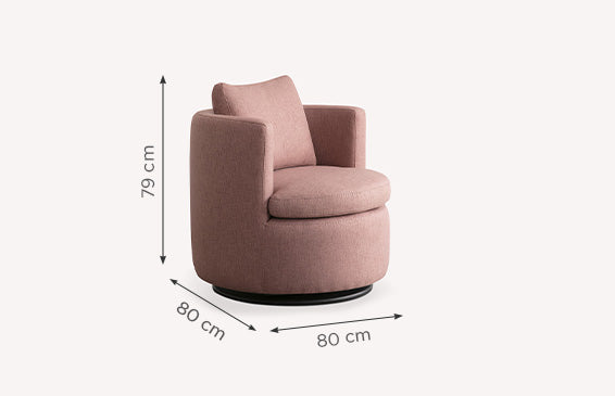Fauteuil ESATTA Joint Vieux rose-1