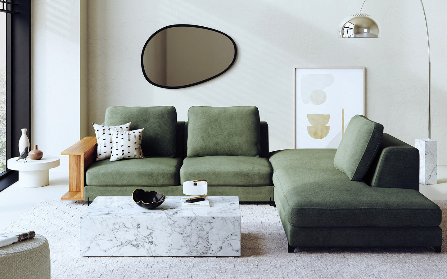 NELLY Angle Pouf Teatro Forest