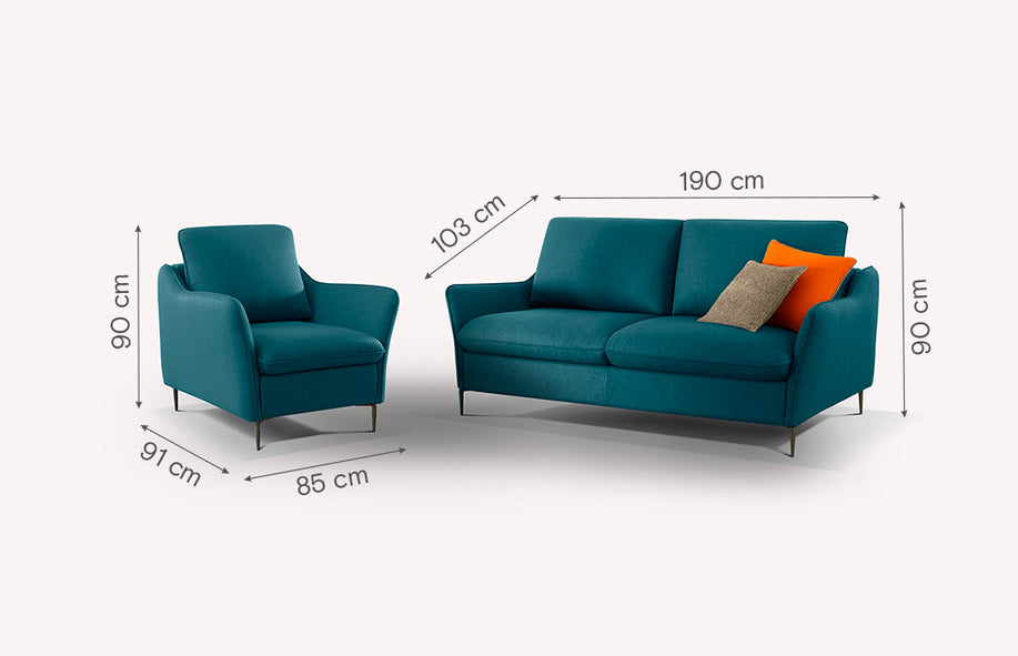 Lot canapé et fauteuil BOGART-1