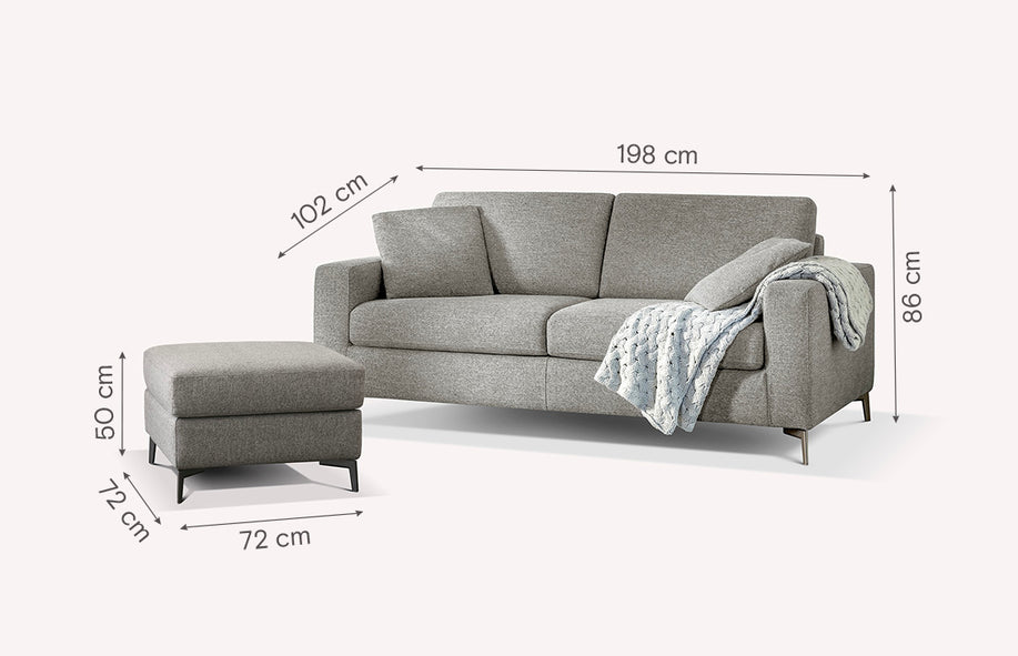 Lot canapé et pouf LISBONA-1