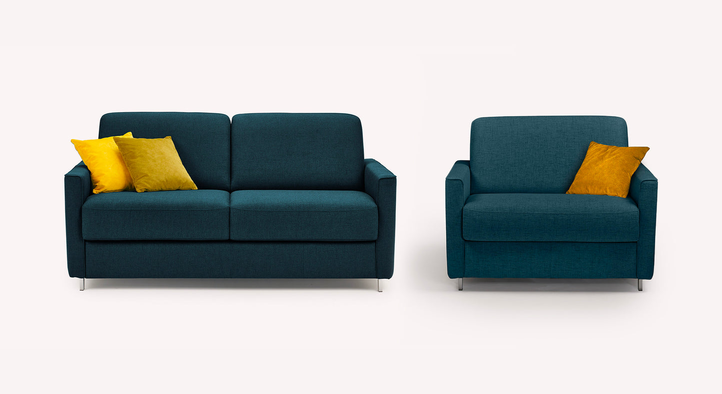 JIMMY Foster Ocean Blue Sofa and Armchair Set