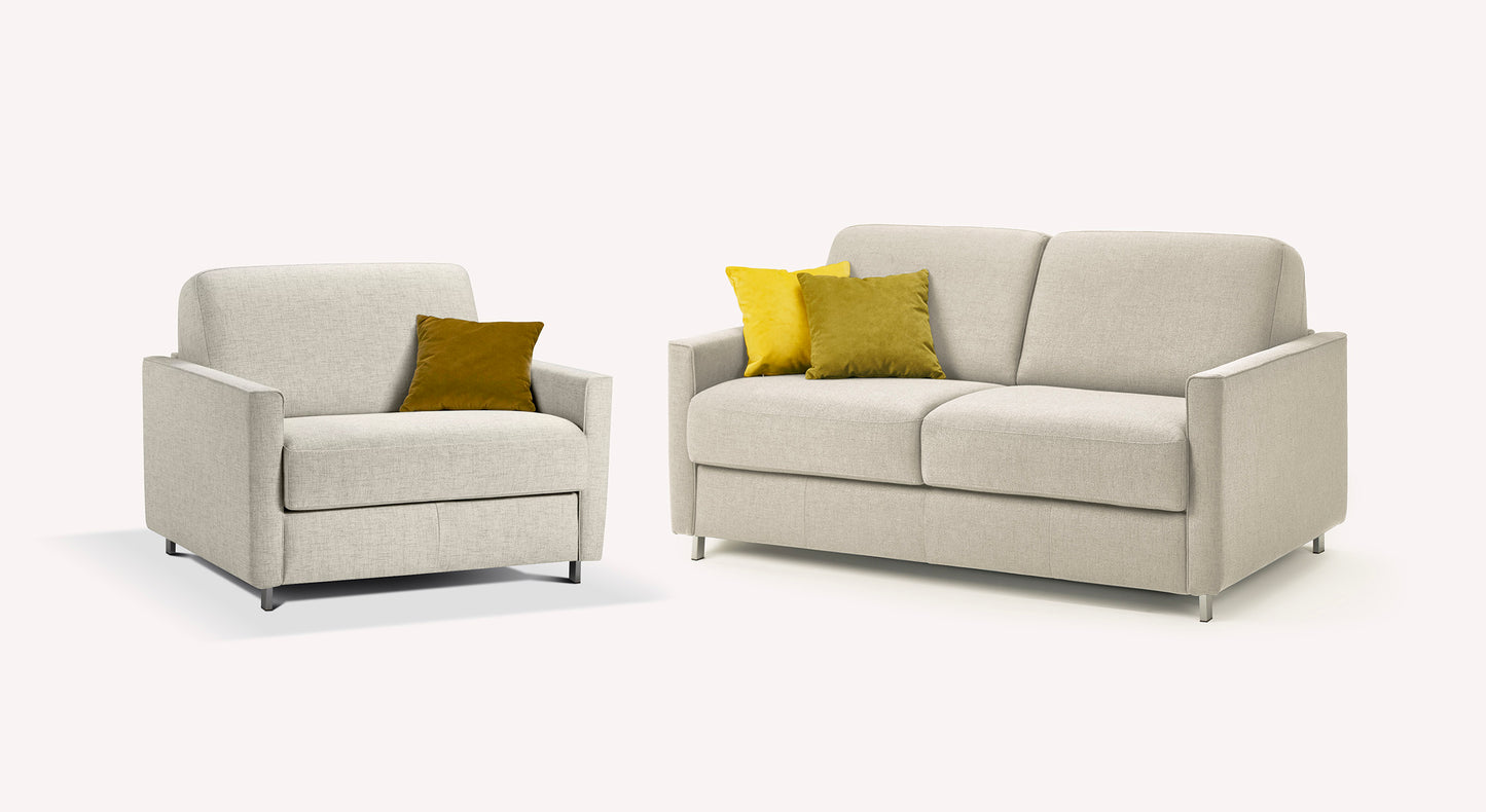 JIMMY Foster Ivory sofa and armchair set