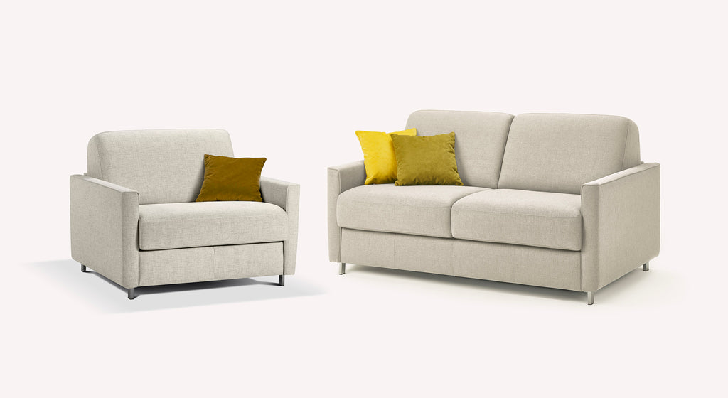 JIMMY Foster Ivory sofa and armchair set
