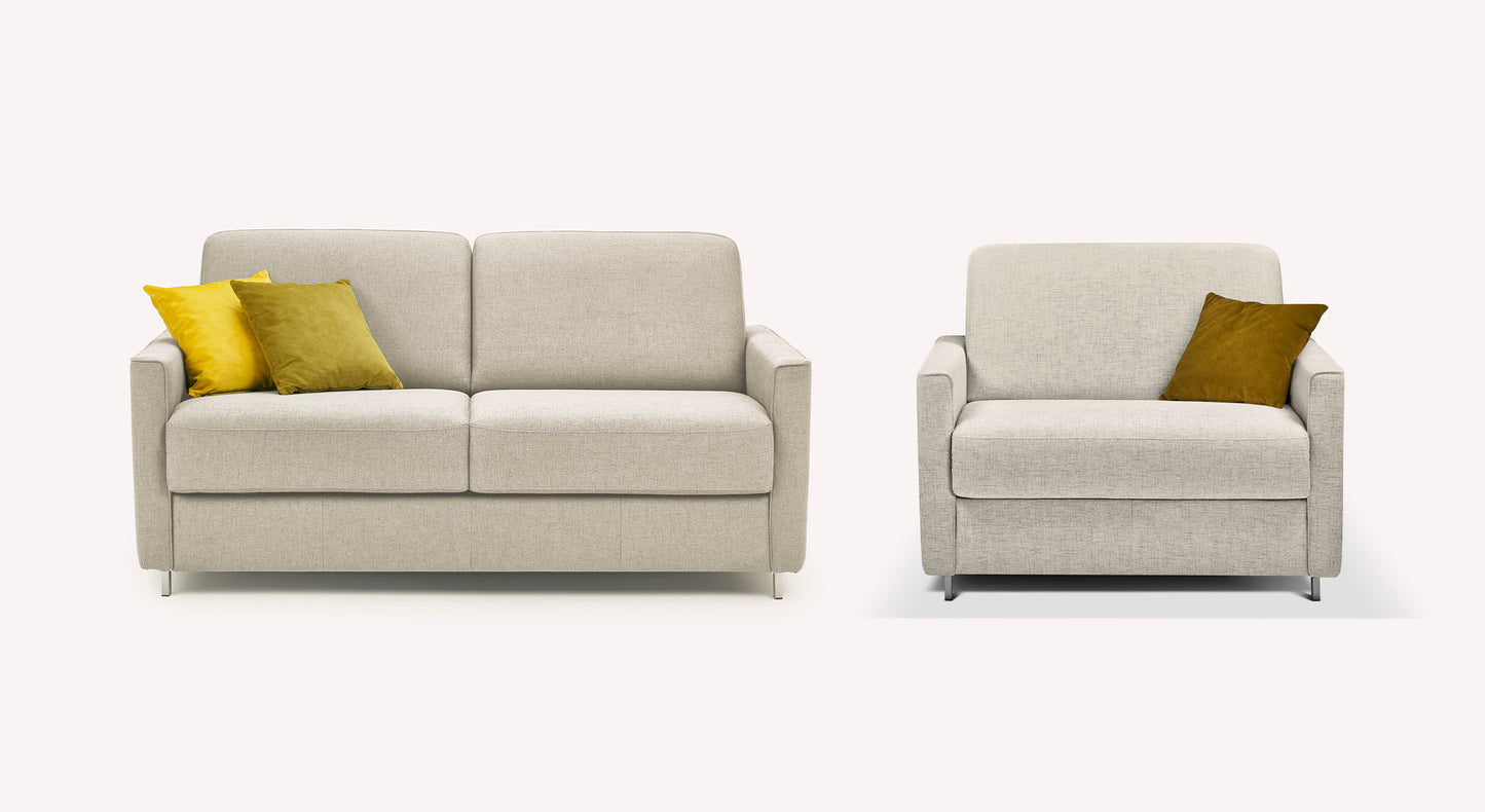 JIMMY Foster Ivory sofa and armchair set