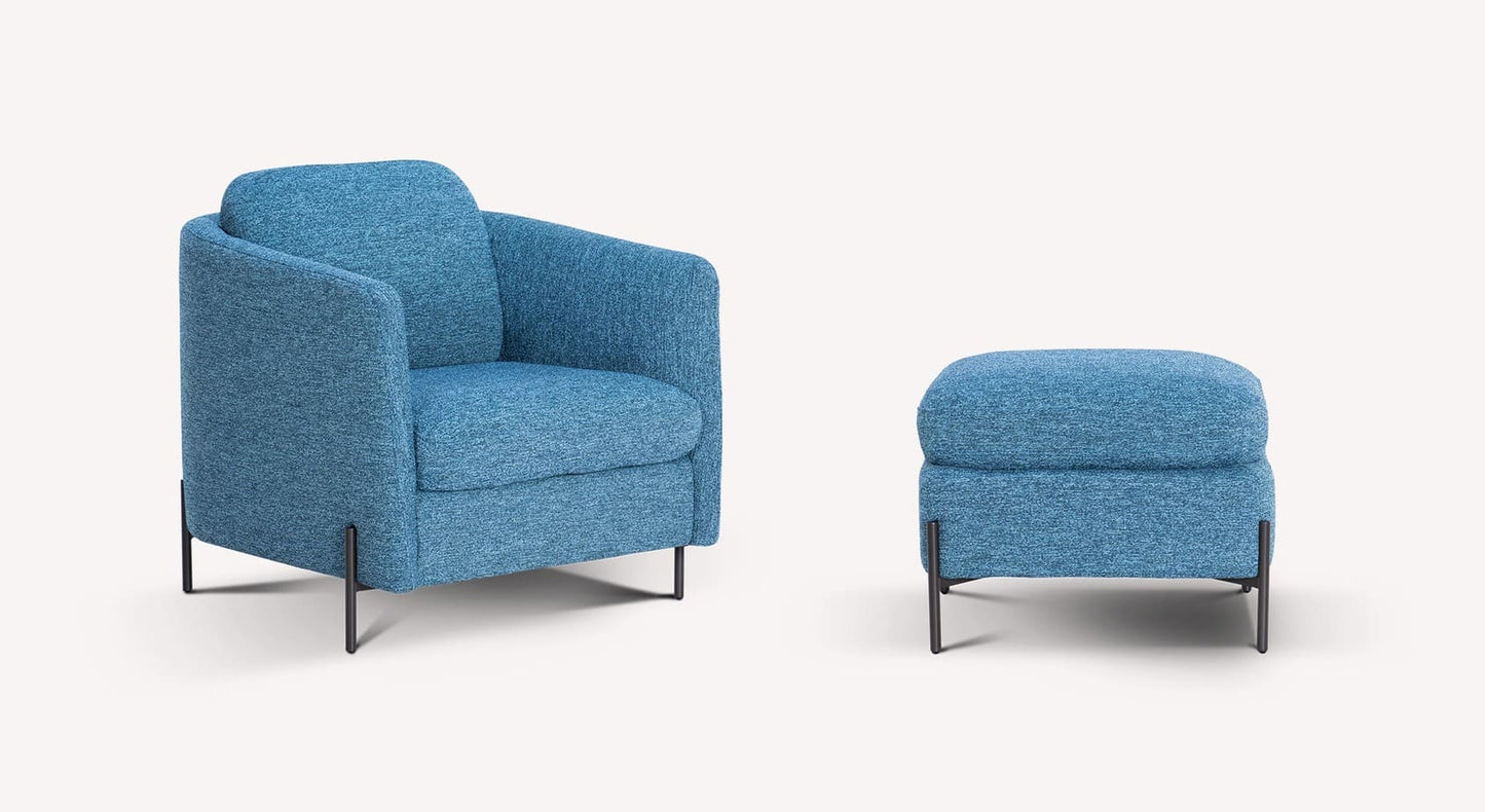 LAPP armchair and pouf set