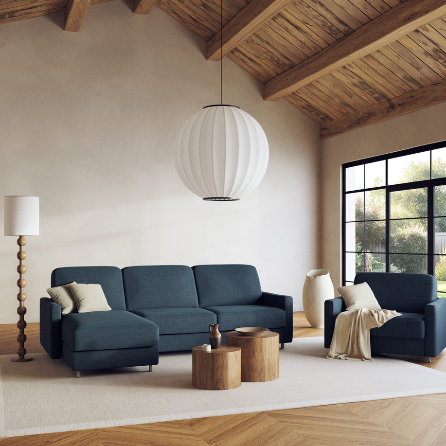 Lot canapé et fauteuil JIMMY Foster Ivoire-1