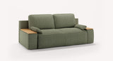 MAX Accoudoirs Coffre Compact Bois Mariclo Olive 140x195