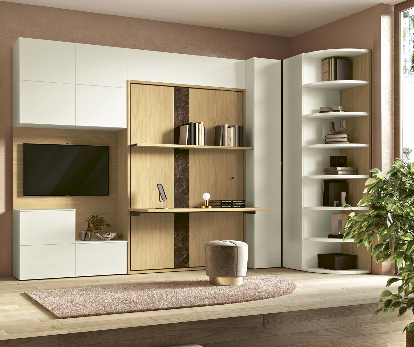 LUCY BUREAU Mélaminé Blanc