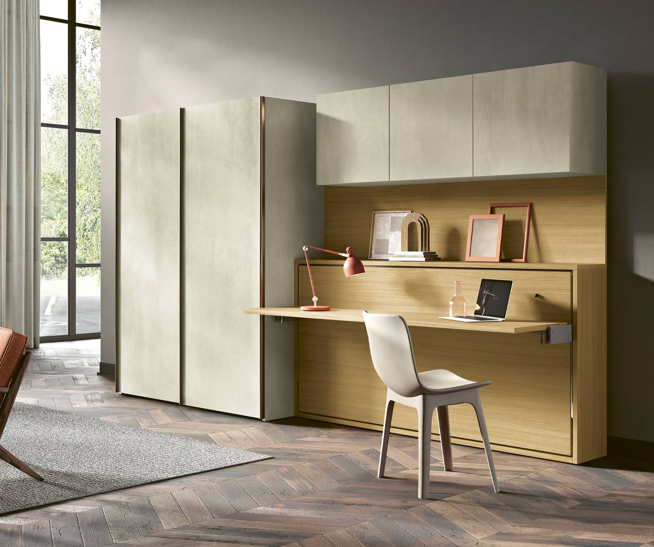 LUCY BUREAU Mélaminé Blanc