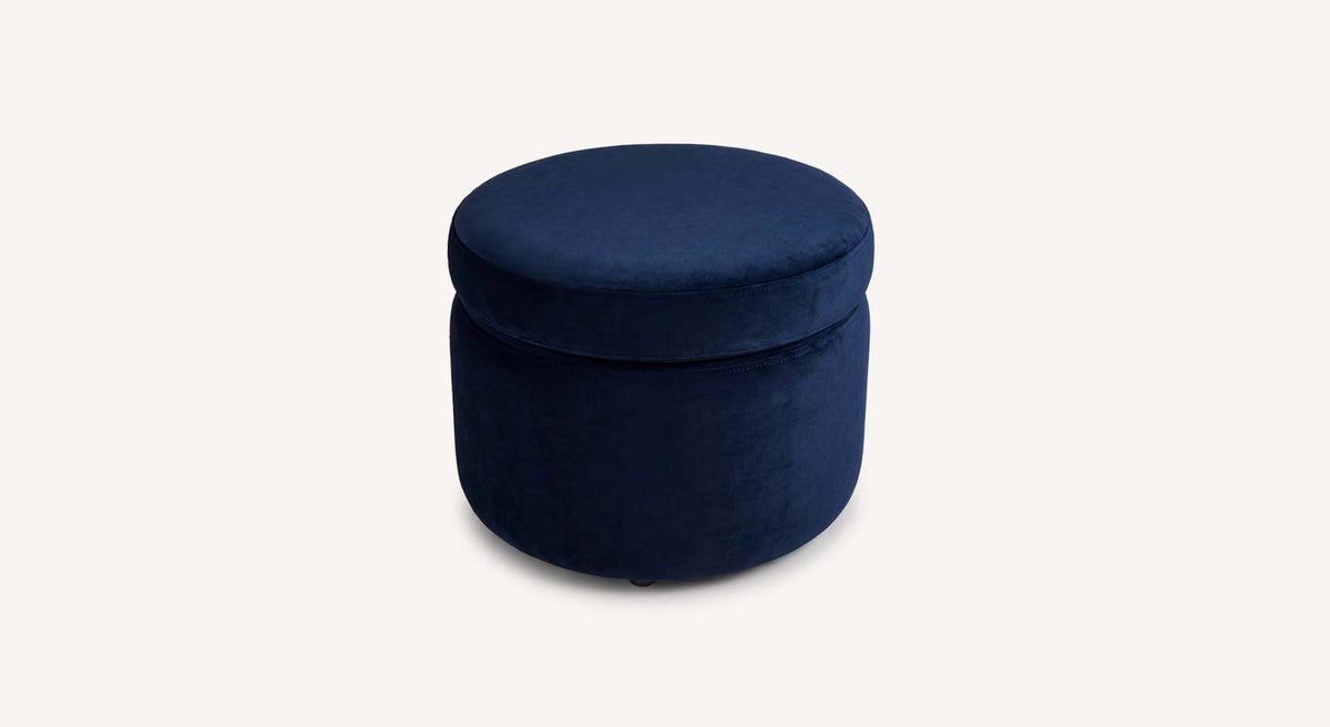 Pouf ALLY Matt Velvet Ocean