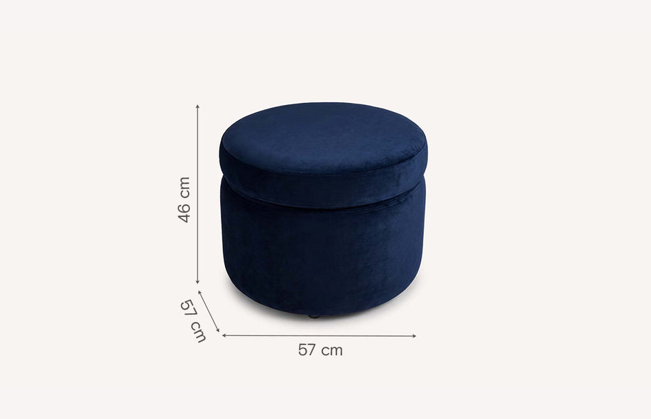 Pouf ALLY Matt Velvet Ocean-1