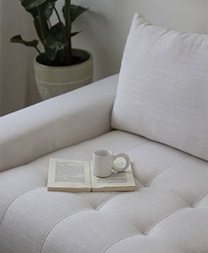 Lot canapé droit et pouf STELLA
