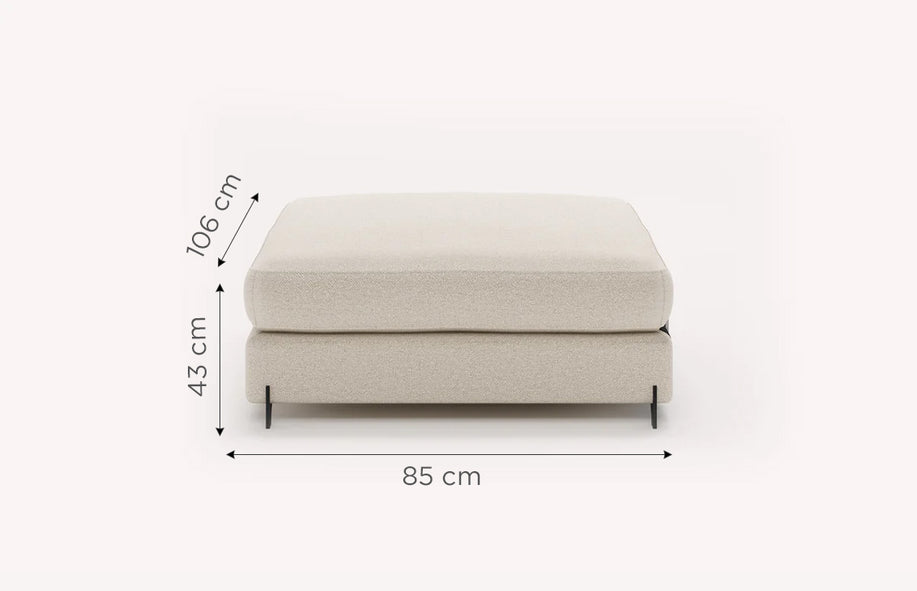 NELLY Innuendo Ivory Chest Pouf-1