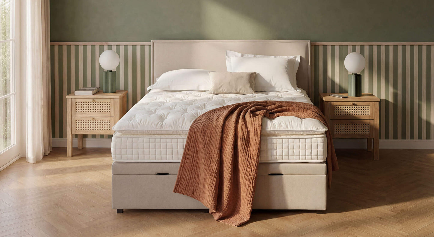 OUESSANT Luca Beige Storage Bed