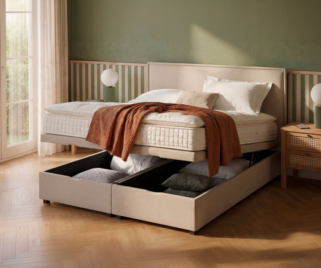 OUESSANT Luca Beige Storage Bed