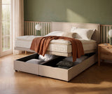 OUESSANT Luca Beige Storage Bed 140x200