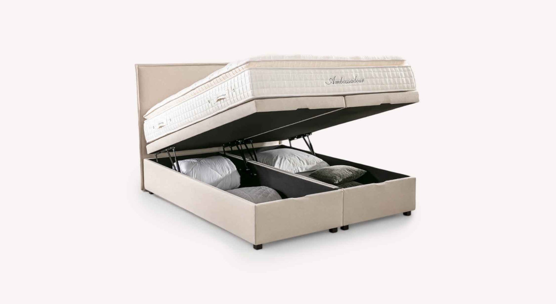 OUESSANT Luca Beige Storage Bed