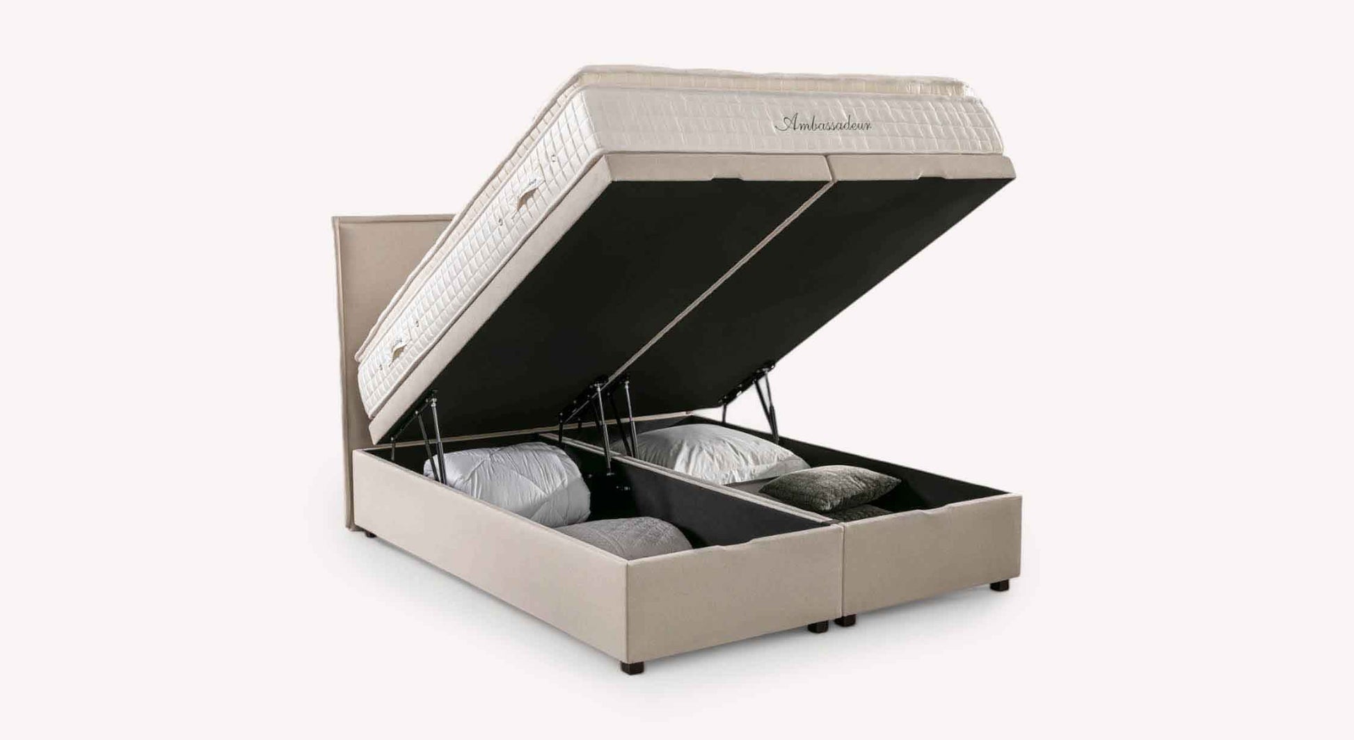 OUESSANT Luca Beige Storage Bed