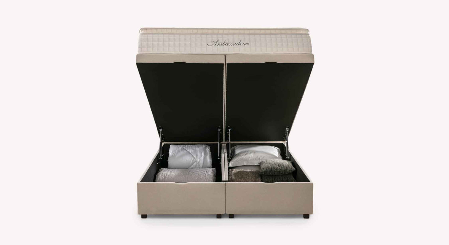 OUESSANT Luca Beige Storage Bed