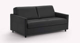 BOBBY Lux Leather Black 140x192 / Foam 25 kg/m3 / Mixed grid and slats