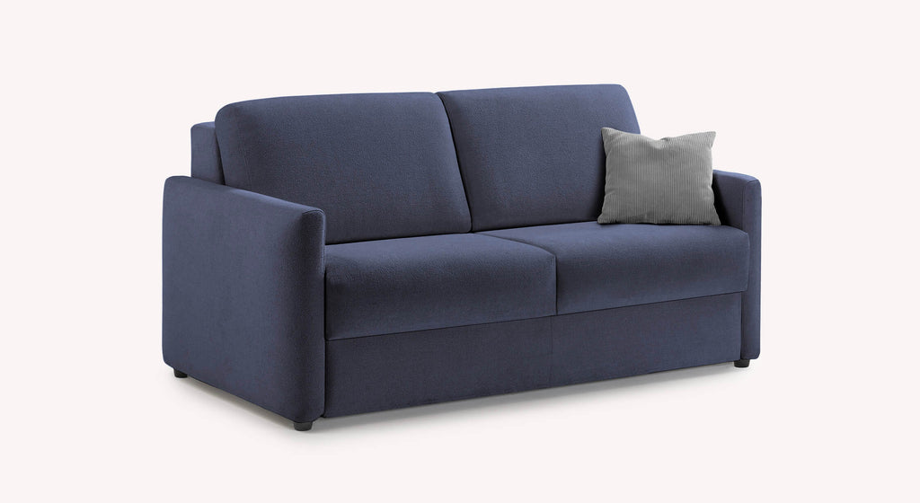 Canapé convertible bordeaux avec coussin gris, modèle Innuendo Nuit 7