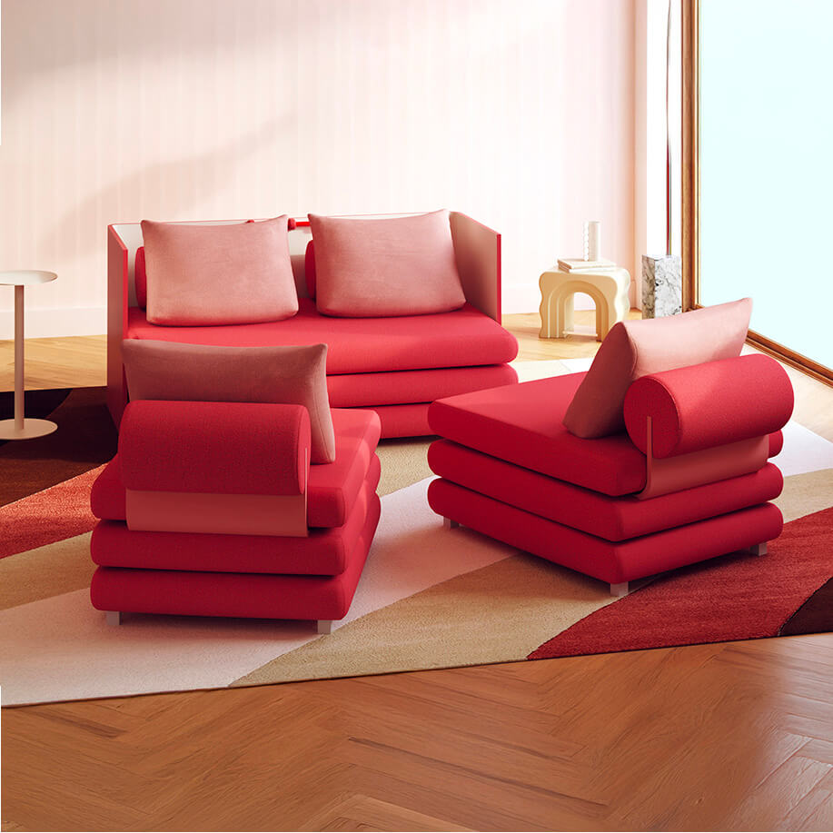 Lot canapé et fauteuils SUISSE-1