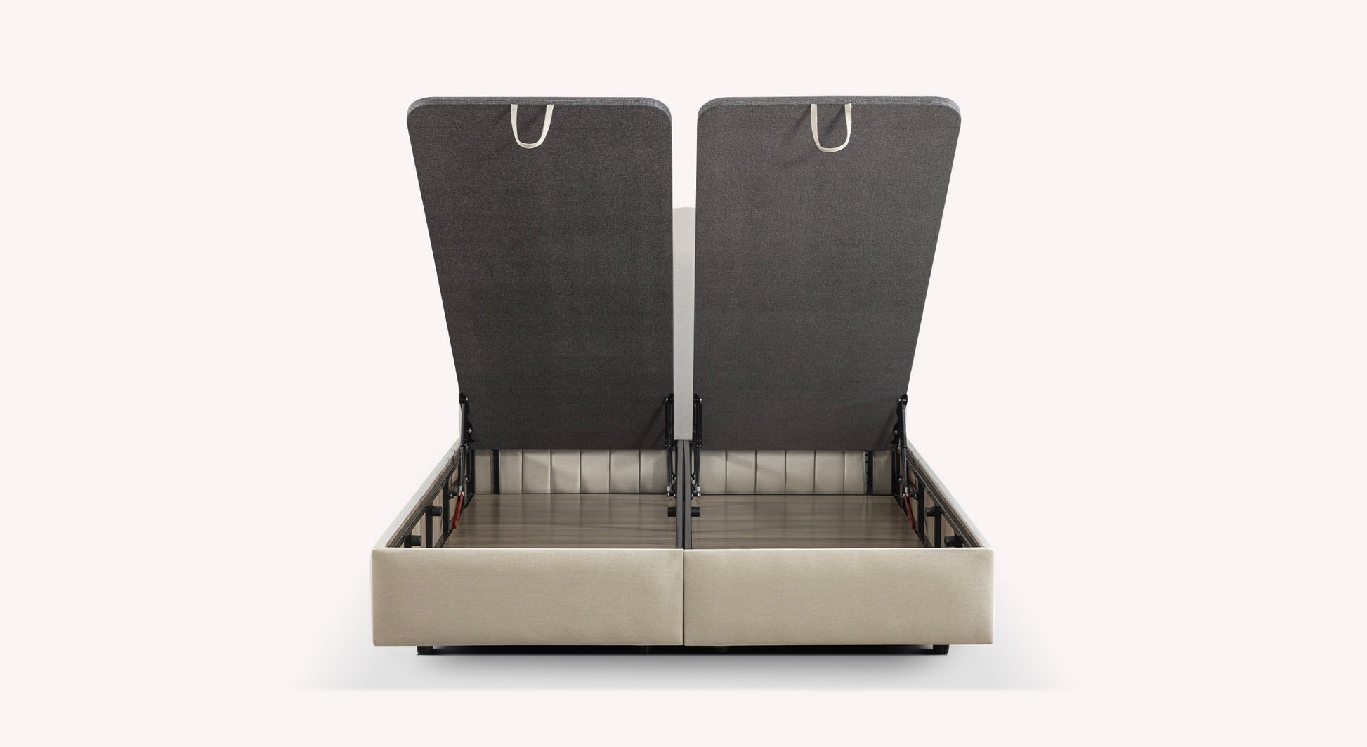 Pack lit coffre, matelas et tête de lit AMSTERDAM Zeugma Beige