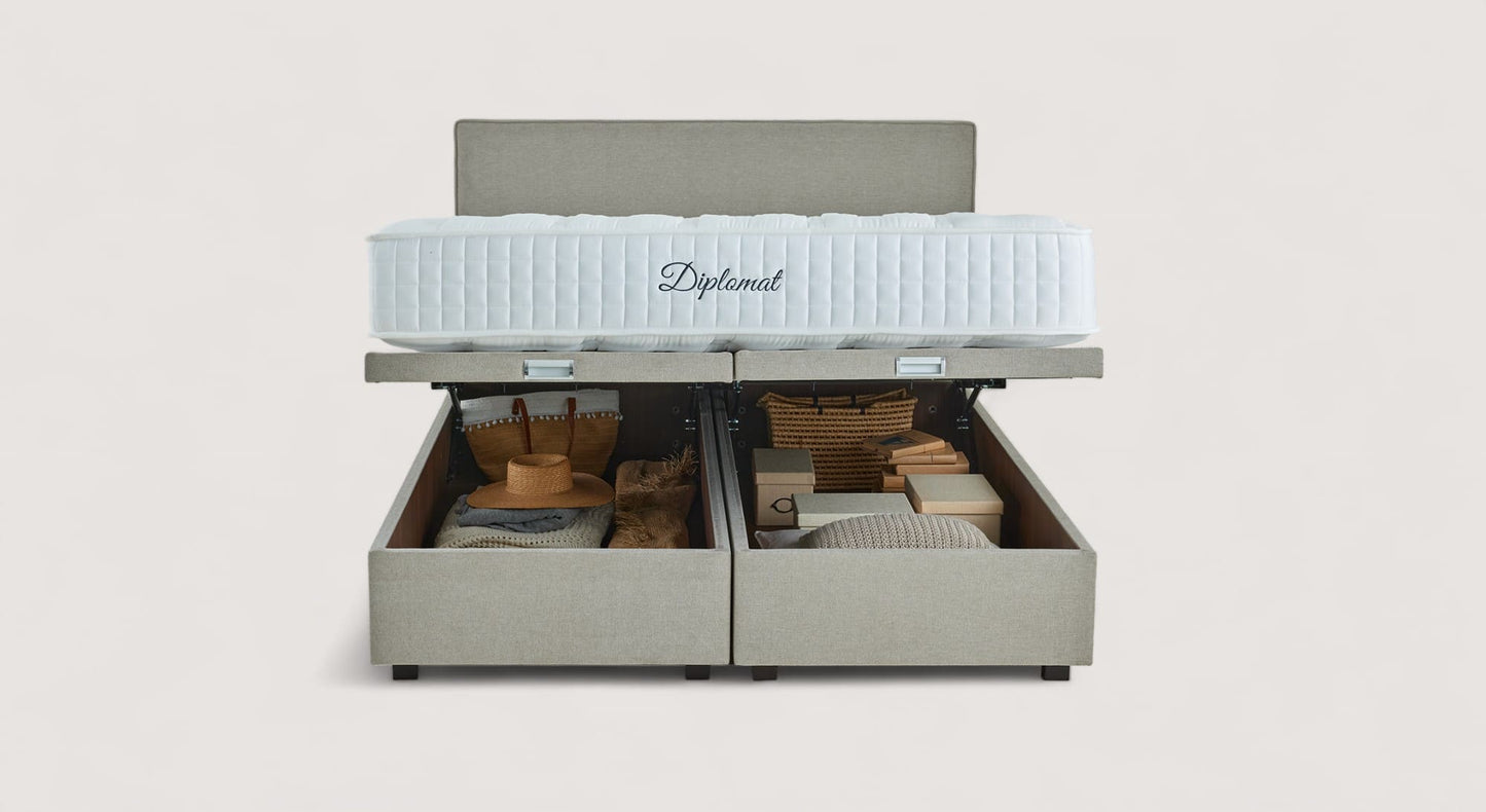 Pack lit coffre, matelas et tête de lit WARREN Guard Liver