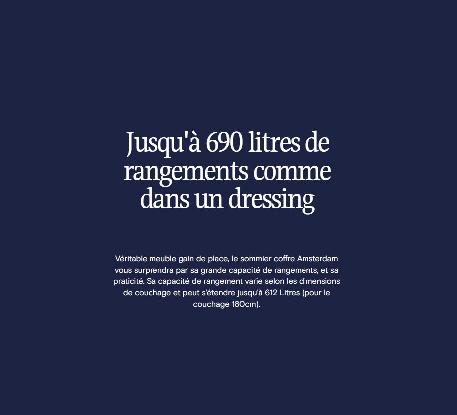 Lit coffre avec tête de lit AMSTERDAM Zeugma Beige-2
